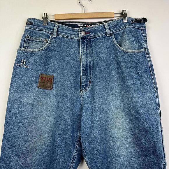 Men's T56 Triple Five Soul Denim Shorts - Classic Blue 90s - Picture 4 of 8
